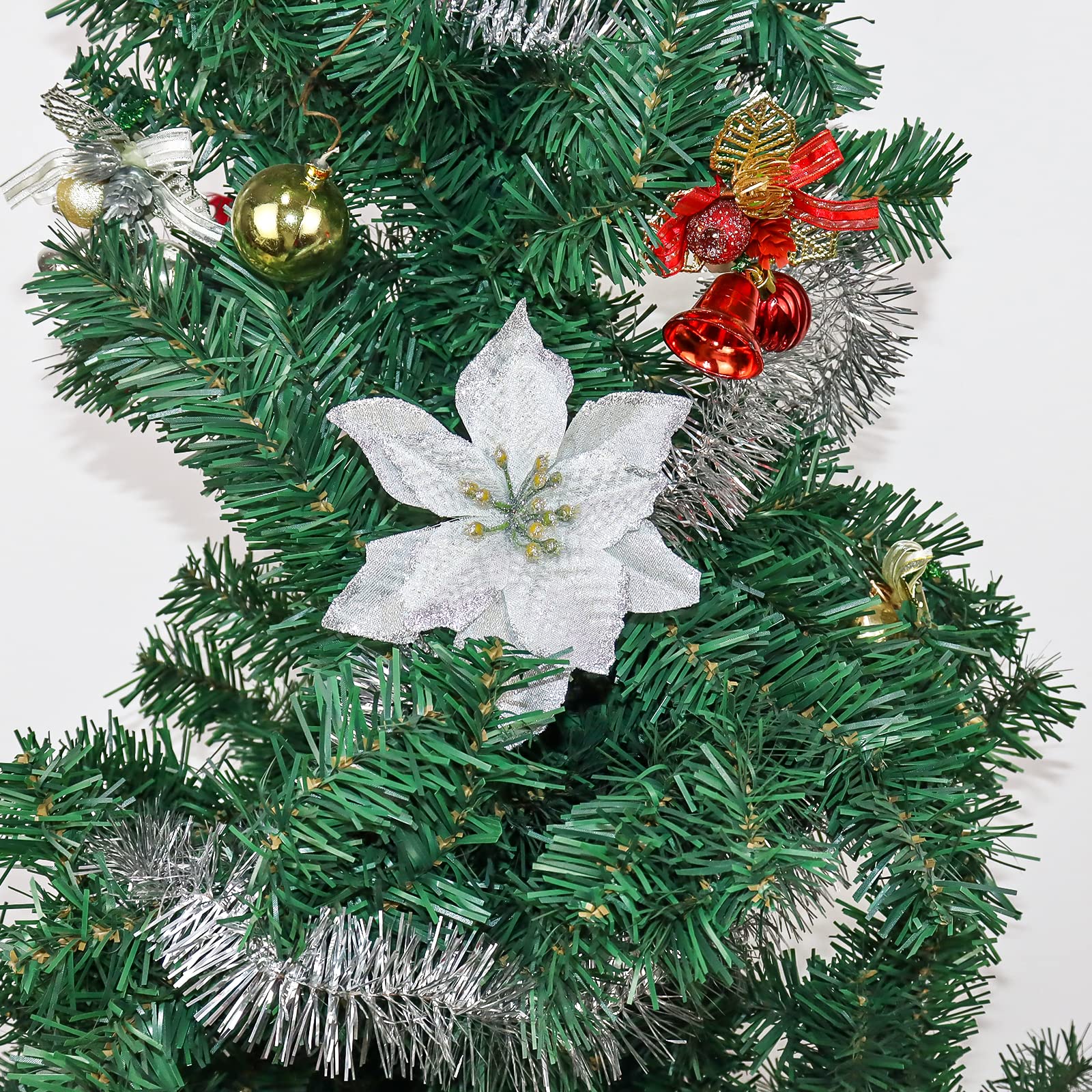 Amazon.co.jp: KEPATO クリスマスグリッター ポインセチア クリスマス